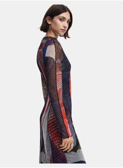 DESIGUAL Printed tulle midi dress  - Image 3