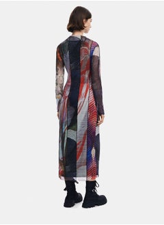 DESIGUAL Printed tulle midi dress  - Image 4