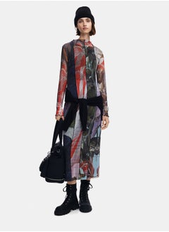 DESIGUAL Printed tulle midi dress  - Image 1