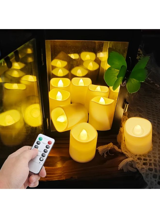 12pcs Remote Controlled LED Candle Lights Flameless Battery Operated Tea Light Decor - Image 5