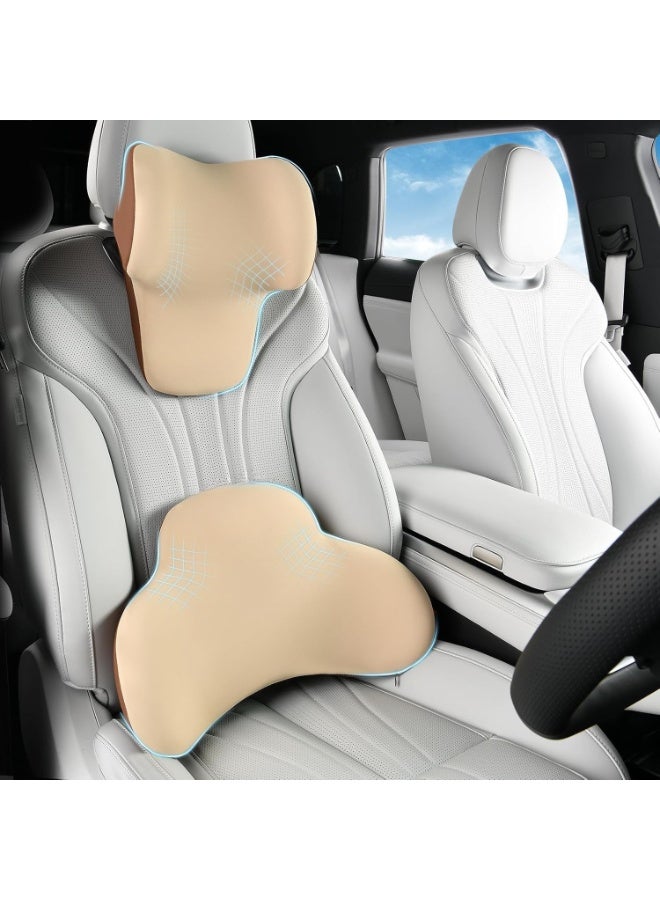 Ergonomic Memory Foam Lumbar Support and Car Neck Pillow Set - Orthopedic Back Cushion and Headrest for Car Seats and Office Chairs - Sciatica and Neck Pain Relief Kit - Image 1
