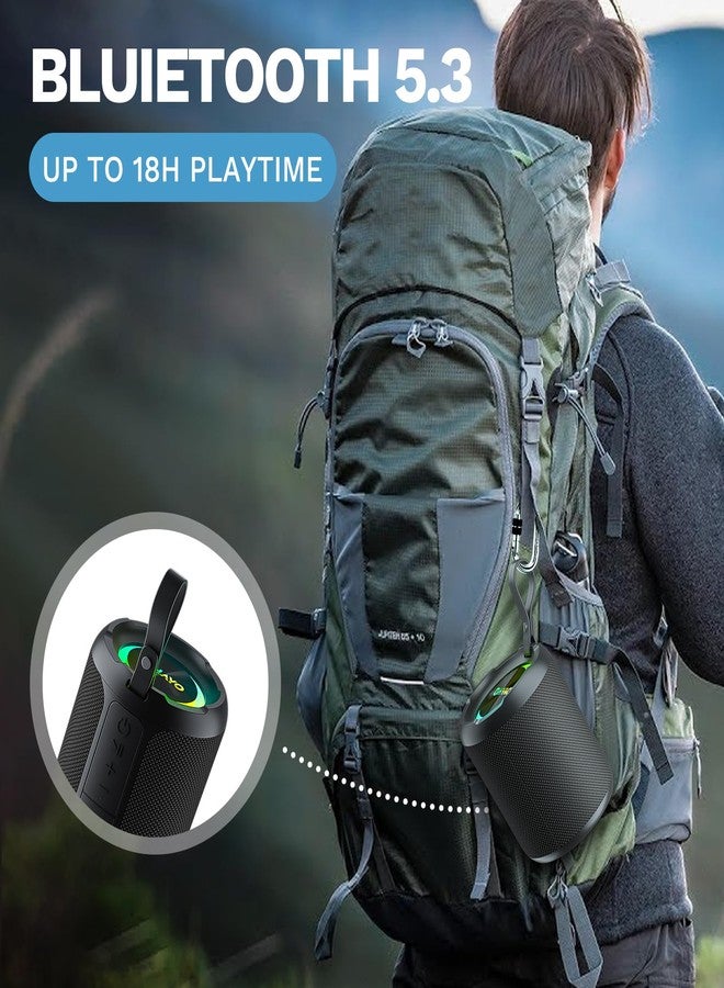 رايدن مكبر صوت بلوتوث لاسلكي محمول من أوهايو بقوة 40 واط مع إضاءة، مقاوم للماء بمعيار IPX7، صوت ستيريو قوي، إضاءة RGB، اقتران TWS، مدخل AUX وبطاقة TF، للاستخدام المنزلي/الحفلات/السفر/الأنشطة الخارجية/الشاطئ - Image 4