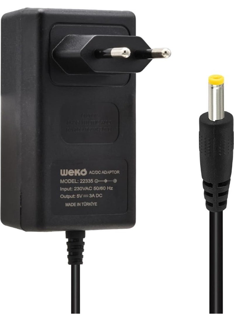Weko - 5 Volt - 3 Ampere 2.5*0.7 Prong Domestic Production Socket Type Adapter - Image 1