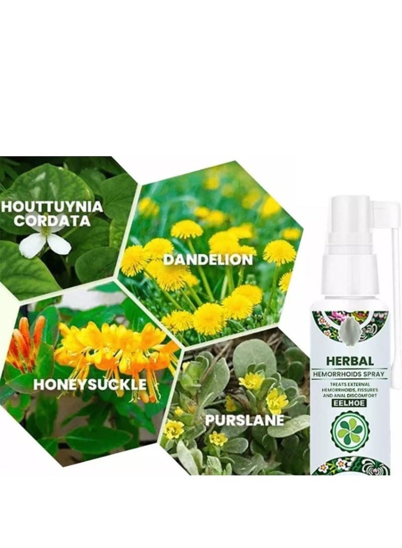 EELHOE Professional Herbal Hemorrhoid Spray - Dual Action Relief for Both Internal & External Piles | Natural Anti-Inflammatory Formula | Steroid-Free Solution - Image 5