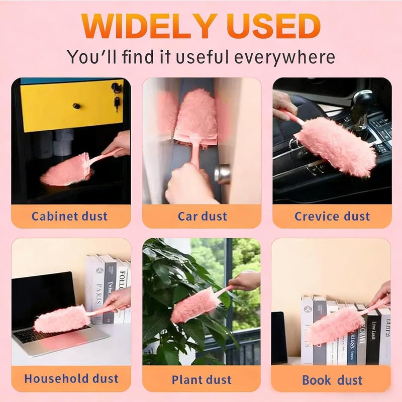 Electrostatic Dust Cleaning Brush with Extendable Handle, Lightweight Reusable Duster for Removing Hair, Lint and Dust from Home, Office, Car, Shelves, Screens and Furniture - Image 4