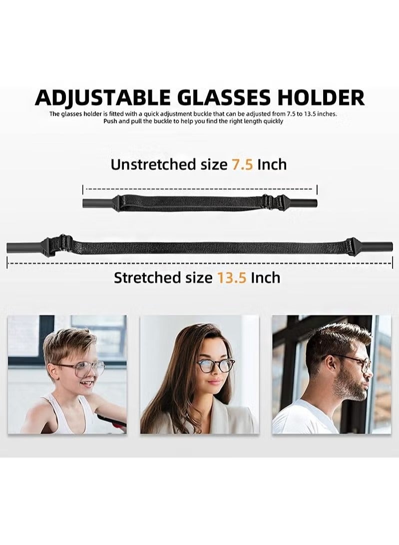 Adjustable Elastic Glasses Strap, 3pcs Universal Glasses Strap, Men's Tow Sports Glasses Strap, Sunglasses Strap, Kid's Glasses Strap, Ladies Glasses Strap, Free 20 Pairs Glasses Nose Bridge Support - Image 3