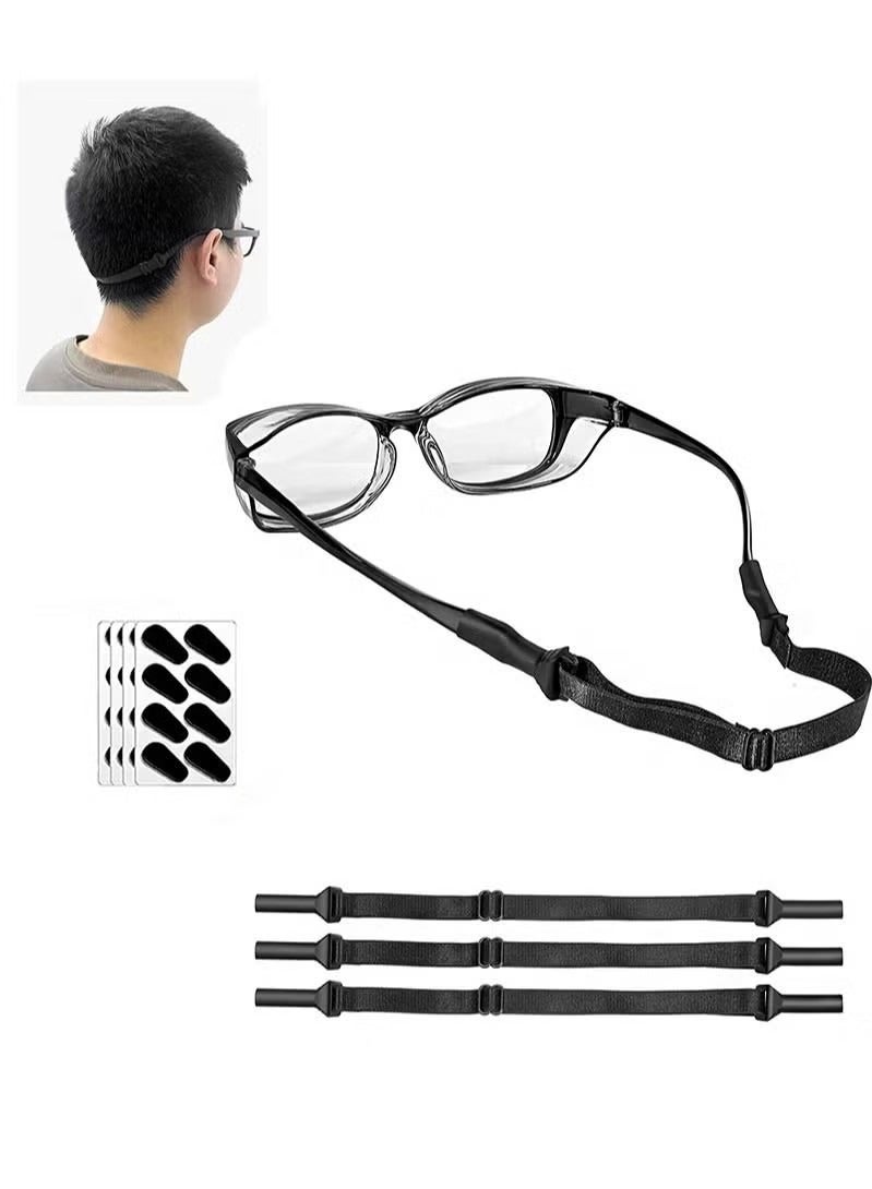 Adjustable Elastic Glasses Strap, 3pcs Universal Glasses Strap, Men's Tow Sports Glasses Strap, Sunglasses Strap, Kid's Glasses Strap, Ladies Glasses Strap, Free 20 Pairs Glasses Nose Bridge Support - Image 1