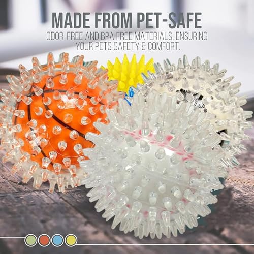 PremiumAV Large Spike Ball Dog Toy – Transparent TPR Rubber Chew Toy for Dogs & Cats, Durable Interactive Bite-Resistant Chew Toy for Aggressive Chewers, Puppy Teething & Play - Image 3