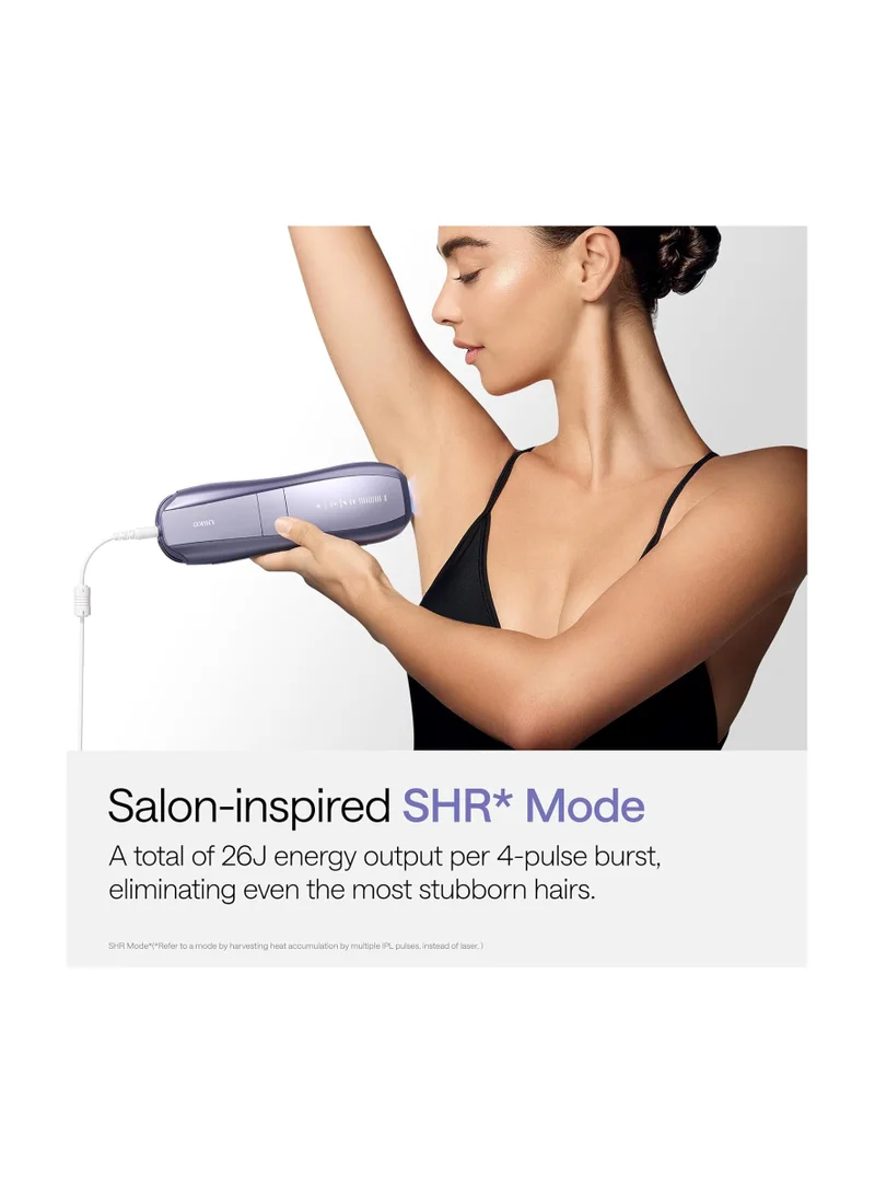 يولايك Ulike Air 10 IPL Laser Hair Removal device for Women & Men/IPL device, 65°F Ice-Cooling, Dual Lights, Skin Sensor & SHR Mode for Nearly Painless, Long-Lasting Hair Removal, Purple
