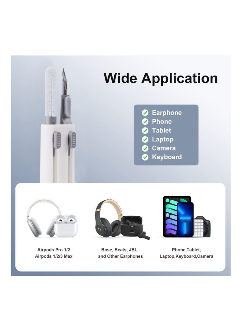SYOSI Electronics Cleaner Kit, 5 in 1 Laptop Keyboard Phone Screen Cleaner Brush Kit, Compatible with Computer, Laptop, iPhone, Airpods, Ipad, Headphone, Including 4 in 1 Airpod Cleaner Pen and Key Puller - Image 2