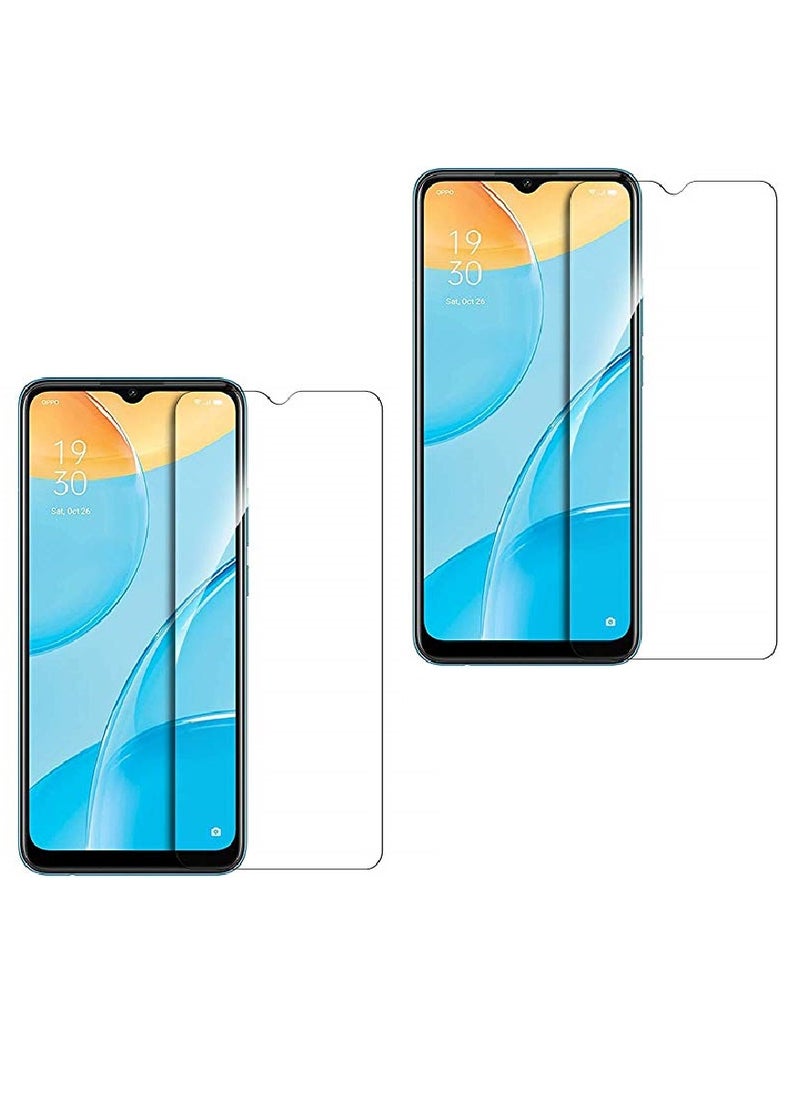 Super 2 Pieces  Tempered Glass Screen Protector Clear Designed For Oppo A15 Full Screen Coverage And Bubble Free - Image 1