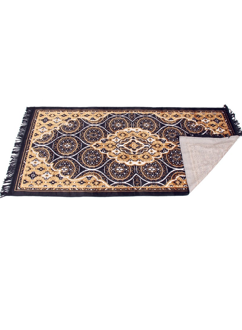 Vitacelli سجادة صلاة 614GSM مضادة للانزلاق قمة مخملية سجادة صلاة إسلامية تصميم جديد سميكة مبطنة سجادة صلاة للرجال والنساء هدية عيد رمضان (140 سم × 70 سم) - Image 3