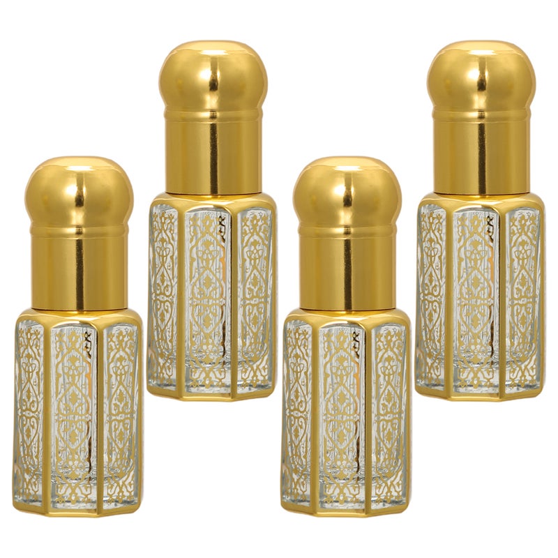 4pcs Clear Dropper Bottles: 12 ml Empty Refillable Bottles Perfume Vial Cosmetic Container Travel Dropping Jar for Perfumes Serums - Image 1