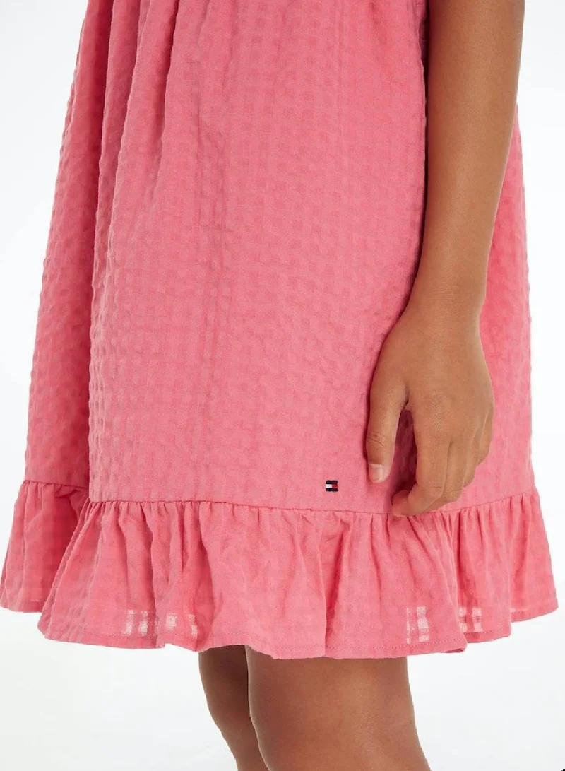 TOMMY HILFIGER Pink Ruffled Mini Dress