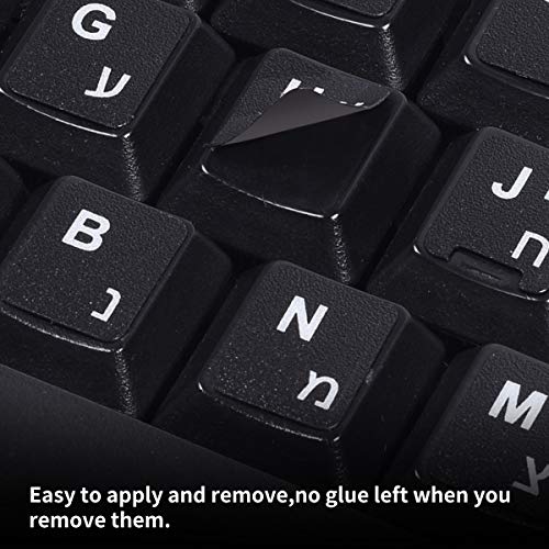 CaseBuy [2PCS Pack] French Keyboard Stickers,Matte Vinyl Keyboard Sticker with White Letters Non-Transparent for PC Computer Laptop Notebook Desktop Keyboards (French) - Image 4