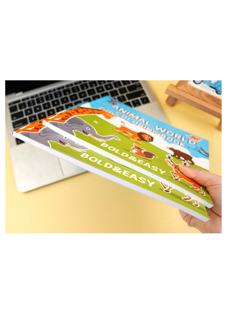 1 Piece Animal World Coloring Book Children's Graffiti Coloring Book 40 Pages Hand-painted Graffiti Children's Simple Coloring Book - Image 4