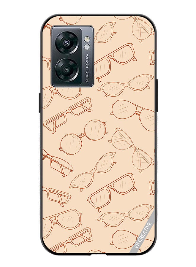 VR CREATIVE Protective Case Cover For OnePlus Nord N300 Sketch Eyeglasses Design Multicolour - Image 1