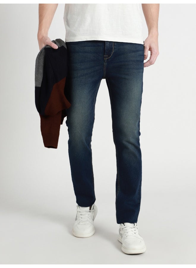 Dennis Lingo Men's Tapered Fit Dark Blue Cotton Jeans - Durable and Stylish  - Image 3