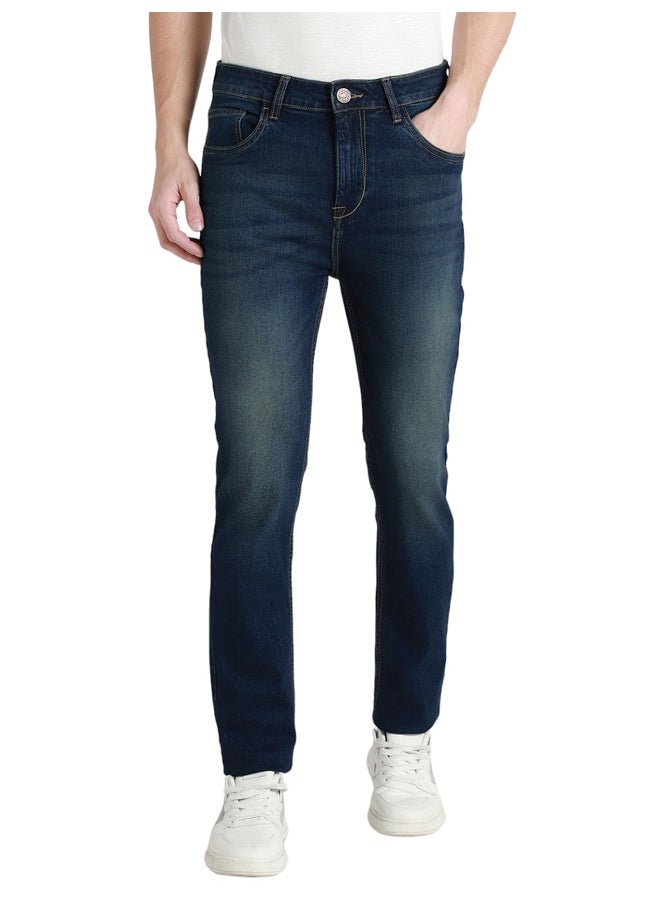 Dennis Lingo Men's Tapered Fit Dark Blue Cotton Jeans - Durable and Stylish  - Image 5