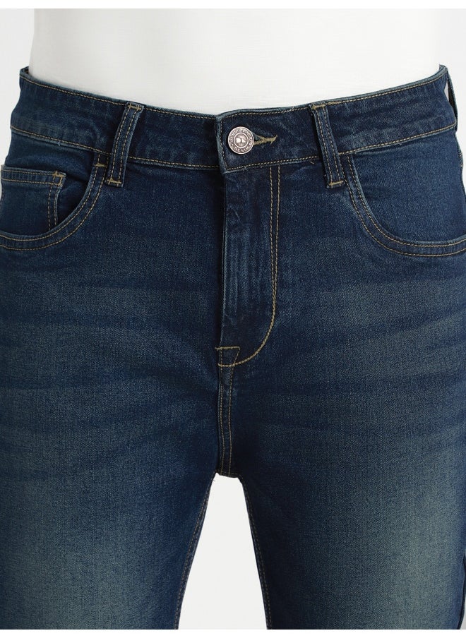 Dennis Lingo Men's Tapered Fit Dark Blue Cotton Jeans - Durable and Stylish  - Image 2