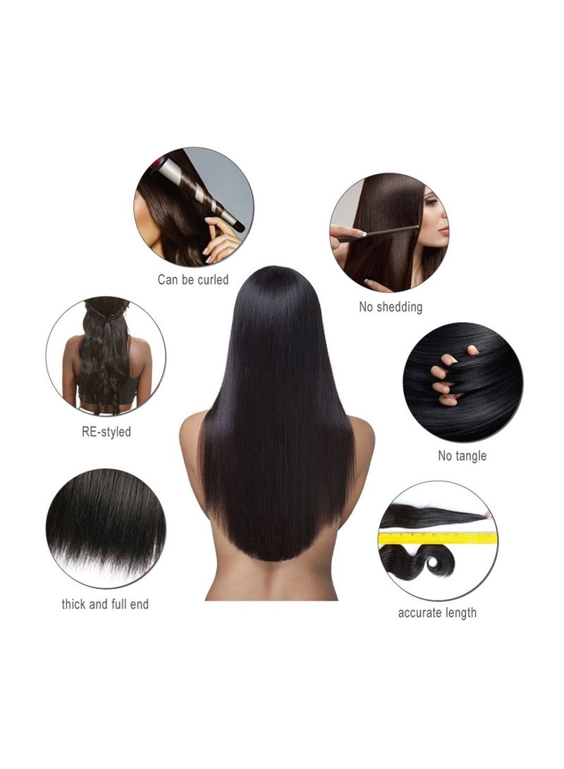 إستيل Estelle Clip In Remy Human Hair Extensions With Multicolor 90g Color 30. استيل مشبك في وصلات شعر ريمي بشري مع ألوان متعددة 90 جرام 30 - Image 4
