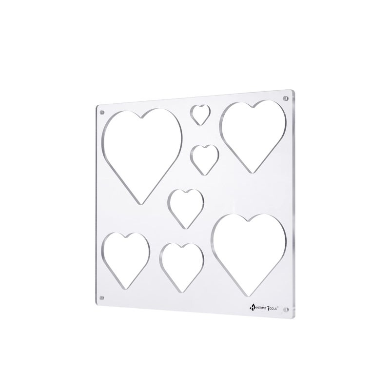 HERMIT TOOLS 1210 inches 8in1 Heart Inlay Template  Router and Decorative Templates for Woodworking