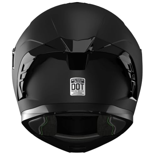 MXJ Gear Motorcycle Helmet,Motorcycle Dual Visor Flip up Modular Full Face Helmet JR-815,DOT Approved Motorbike Helmet with 2 Visors for Adults Men Women(M,Matte Black-B) - Image 5