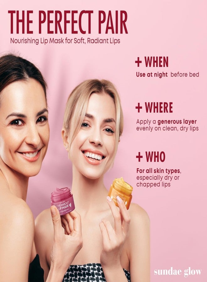 Sundae Glow قناع وشامبو الشفاه ثنائي نكهة المانجو والفانيليا والبطيخ - مختبر من قبل أطباء الجلد، مضاد للشيخوخة، العناية بالبشرة الكورية، ترطيب عميق - شفاه ناعمة وطرية وممتلئة - جمال نظيف، نباتي، غير معدل وراثيًا - 1 عبوة - Image 5