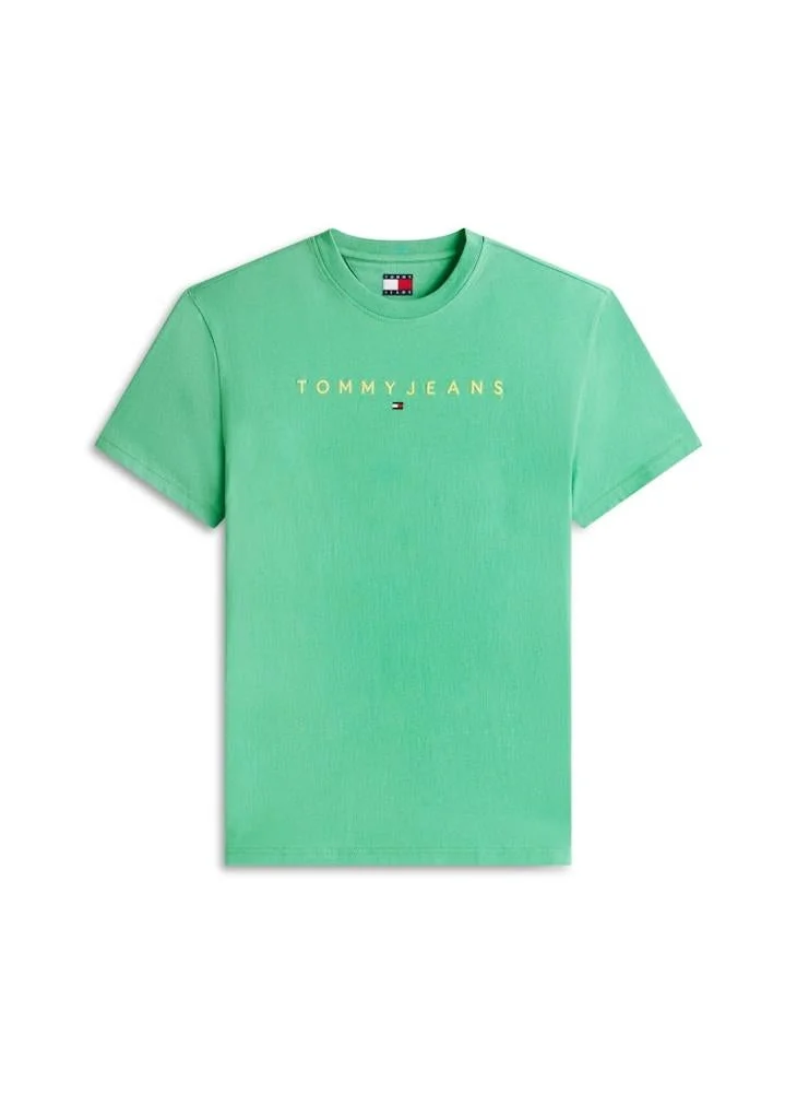 TOMMY JEANS  Linear Logo Embroidery Jersey T-Shirt for Men | Best Price UAE