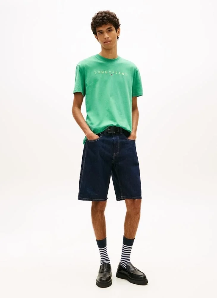 TOMMY JEANS  Linear Logo Embroidery Jersey T-Shirt for Men | Best Price UAE