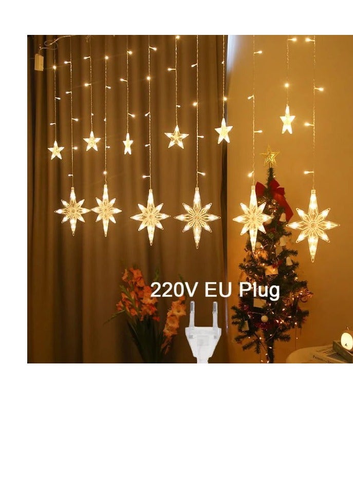 BAIG Lantern With LED Light String Top Star and Moon lights Top Ramadan kareem Eid Wedding Decor LED Lighted Cylinder Decoration - Image 2