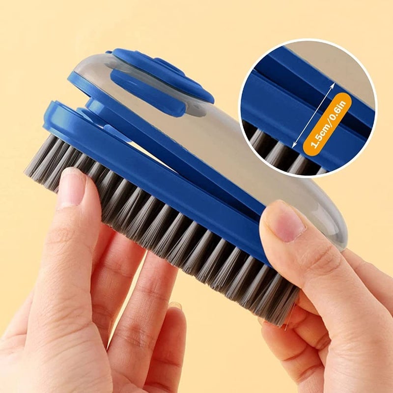 Leeonz Leeonz Soap Dispenser Scrub Cleaning Brush Household Cleaning Tools Washing Brush for Laundry Cloth Shoe, Good Scrubber Cleaner for Bathroom Kitchen Tub Shower Sink Carpet (Blue) - Image 3