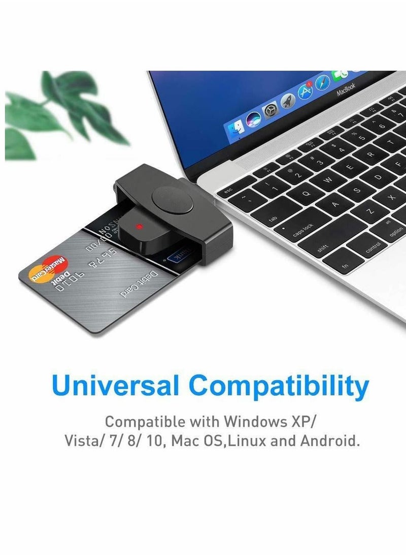 Excefore - USB C CAC Smart Card Reader, Type C DOD Common Access Card Card Reader, Credit Card Reader Compatible with Android Phones/Mac Book/i Mac/Laptop/Tablet or Other Type C Devices - Image 1