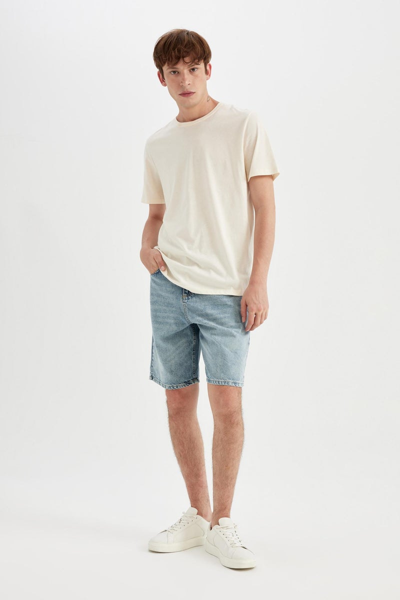 DeFacto Man Straight Fit Jean Bermuda Shorts - Image 5