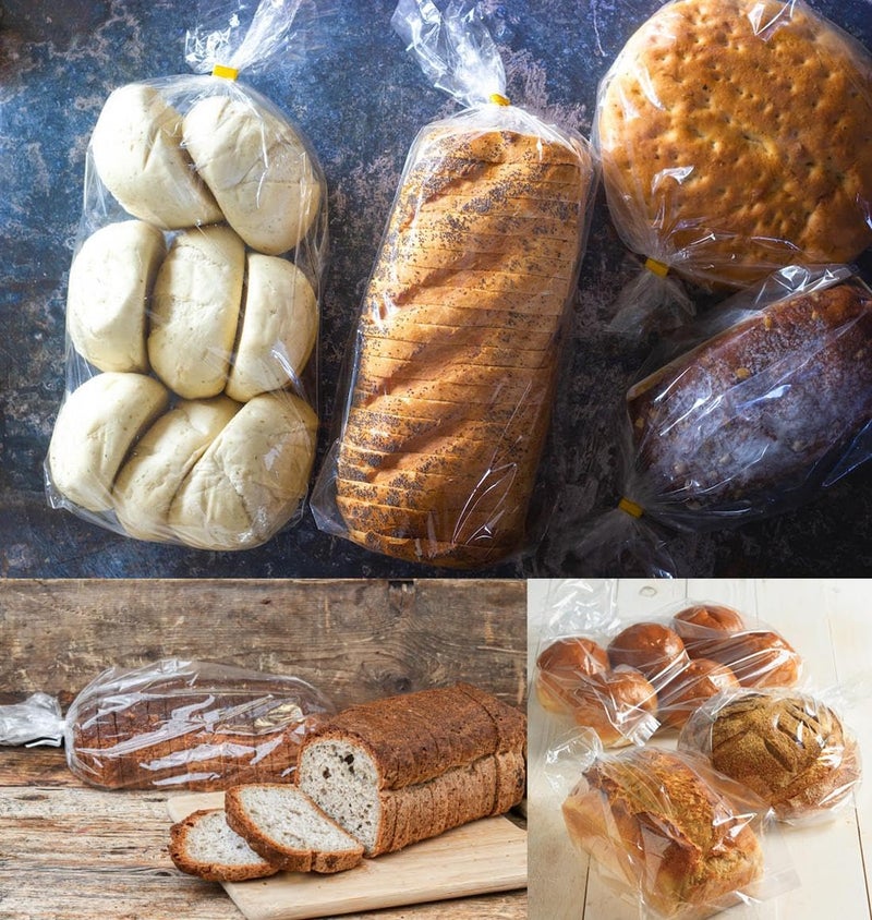 Cupplation Bread Loaf Packing Bags with Ties, Printed Large Bakery Homemade Bread Plastic Bags, 8â€ x 4â€ x 18â€,40 Pack, Printed Container Reusable Adjustable - Image 4