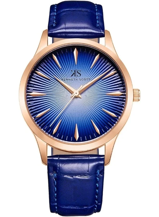 كينيث سكوت Men's Blue Dial Analog Watch - K22016-RLNN