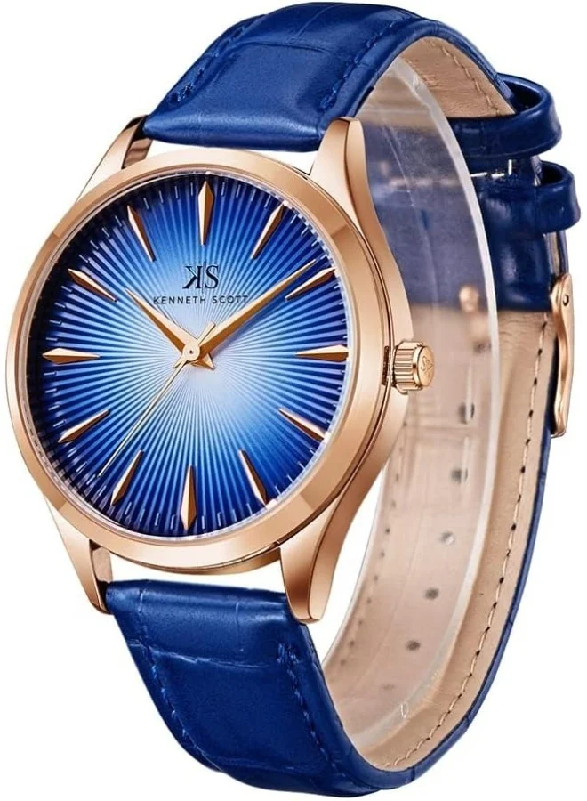 كينيث سكوت Men's Blue Dial Analog Watch - K22016-RLNN