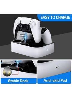 DOBE PS5 Charging Station, PS5 Controller Fast Charging Dock with Safety Chip Protection & LED Indicator, Dual Controller Chargering Station for Playstation 5 Console  - Image 3