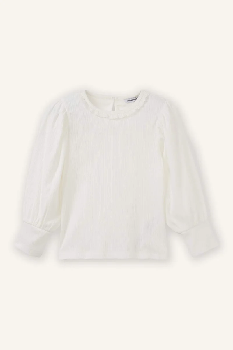 ديفاكتو Baby Girl Balloon Fit Crew Neck T-Shirt