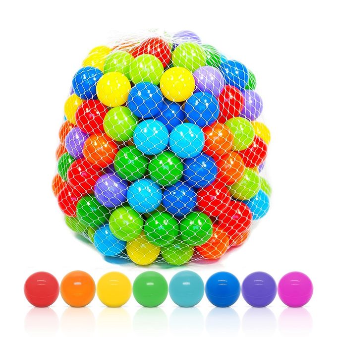 Playz Soft Plastic Mini Ball Pit Balls 50 Count w/ 8 Vibrant Colors Crush Proof, No Sharp Edges, Non Toxic, Phthalate & BPA Free for Baby Toddler Ball Pit, Play Tents & Tunnels Indoor & Outdoor - Image 1