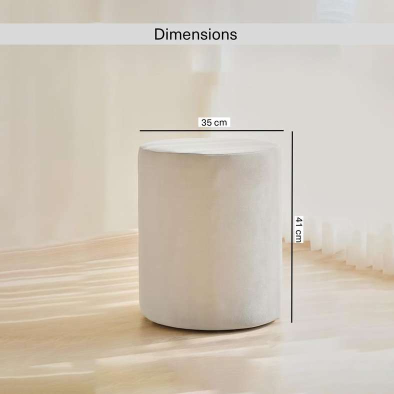 Pan Home Rubika Pouf - Grey - Image 5