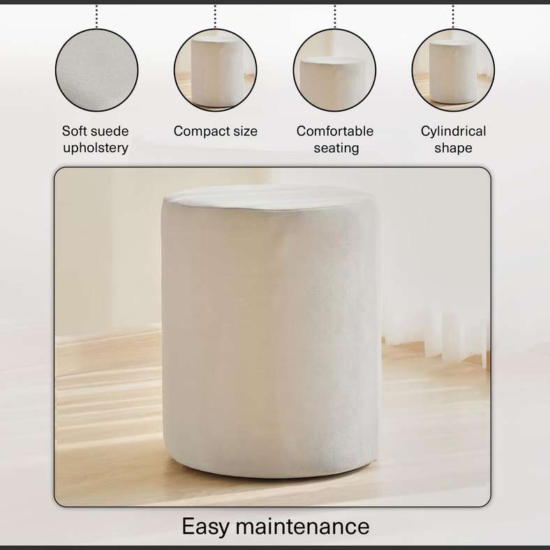 Pan Home Rubika Pouf - Grey - Image 4