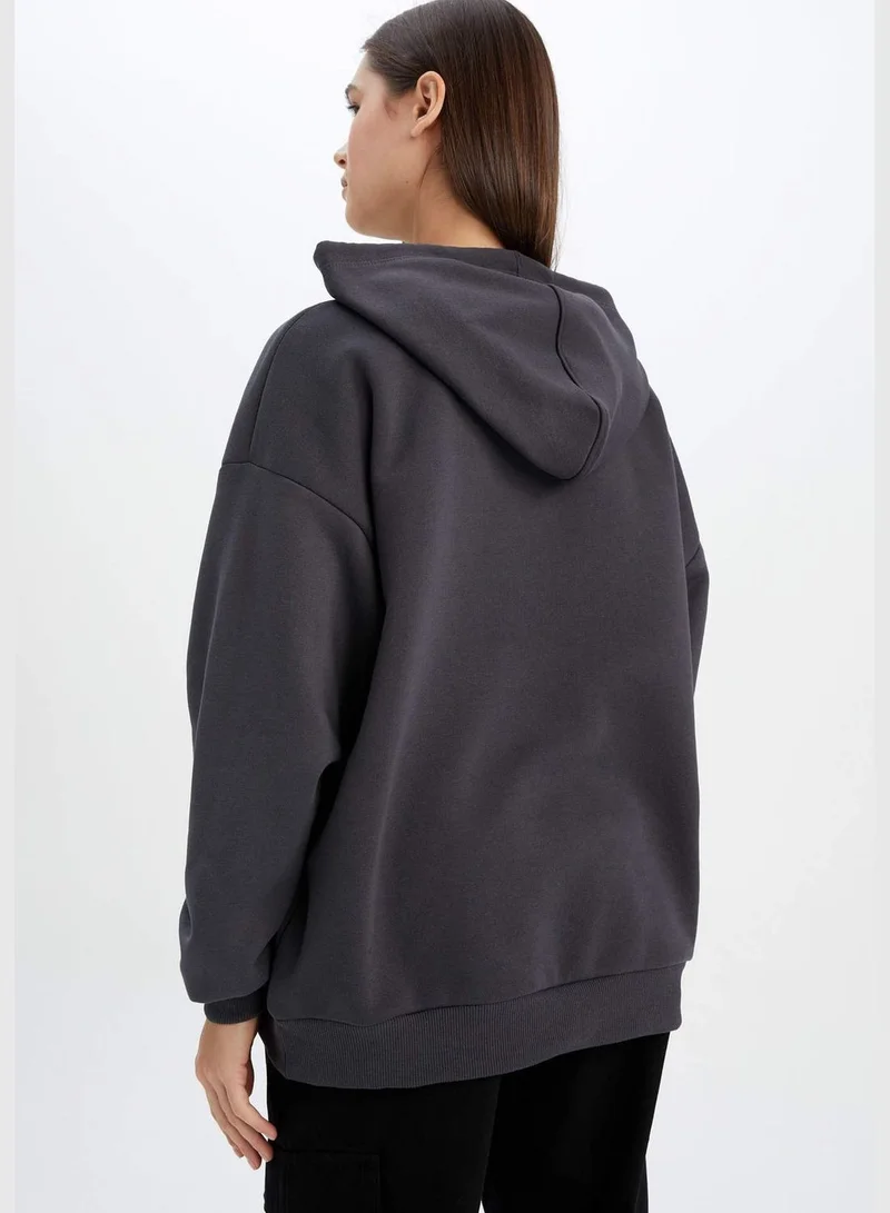 DeFacto Woman Hooded Knitted Sweatshirt