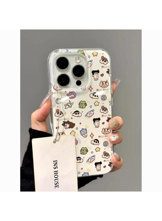 NIBEMINENT Sakura Chan Headshot Protective TPU Case Cover For iPhone 14 Plus, White Background