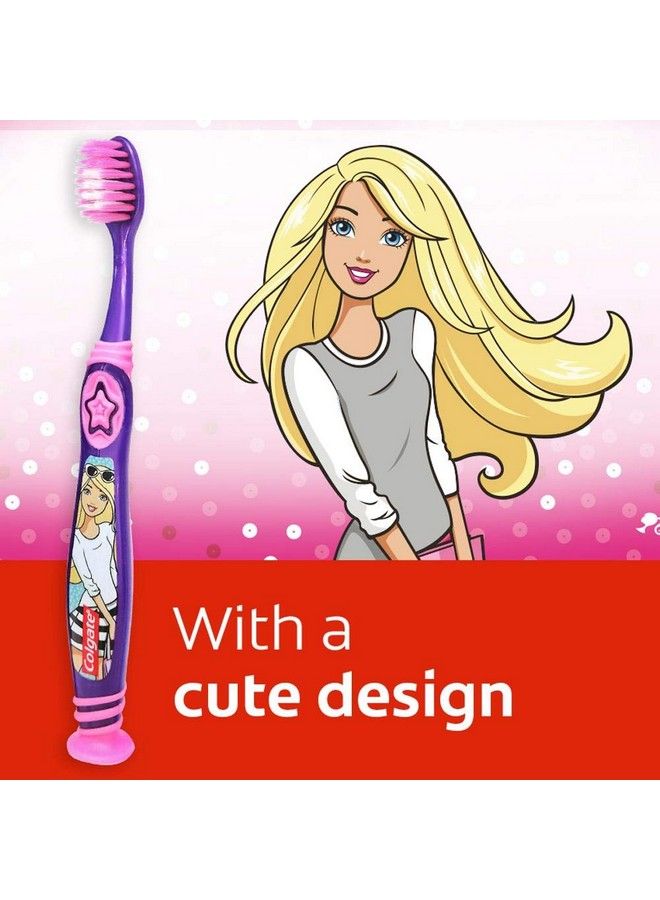 Colgate Kids Anti Cavity Extra Soft Tongue Cleaner Toothbrush Batman + Barbie & Anticavity Batman + Barbie Toothpaste For Kids 80G + 80G (Bubble Fruit Flavour) Soft 1 Pc (Free Usb Led) - Image 5