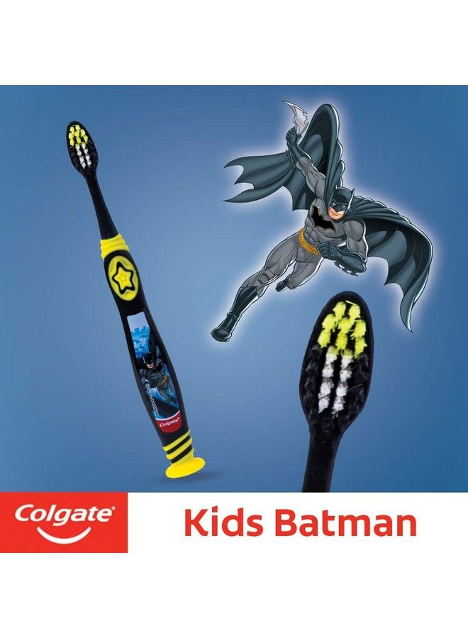 Colgate Kids Anti Cavity Extra Soft Tongue Cleaner Toothbrush Batman + Barbie & Anticavity Batman + Barbie Toothpaste For Kids 80G + 80G (Bubble Fruit Flavour) Soft 1 Pc (Free Usb Led) - Image 4