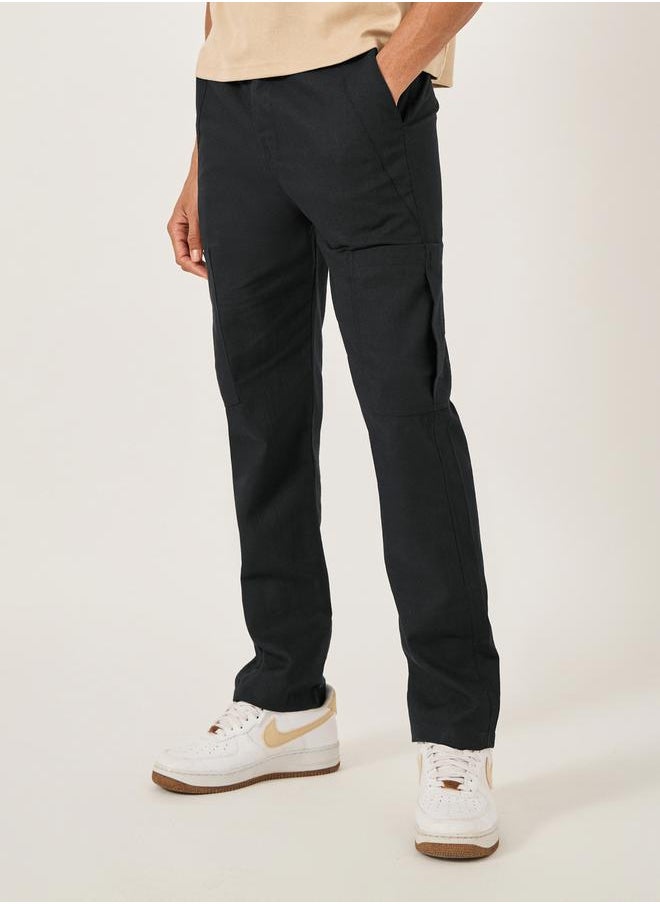 Fort Collins Mid Rise Straight Fit Track Pant with Drawstring by Styli  - Image 1