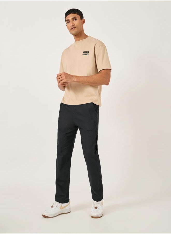 Fort Collins Mid Rise Straight Fit Track Pant with Drawstring by Styli  - Image 2