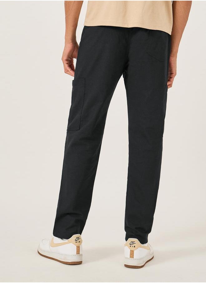 Fort Collins Mid Rise Straight Fit Track Pant with Drawstring by Styli  - Image 4