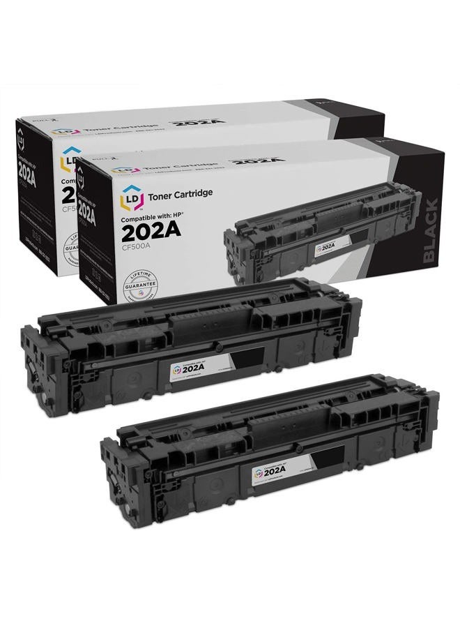 LD Products Compatible Toner Cartridge Replacements for HP 202A CF500A (Black, 2-Pack) - Image 1